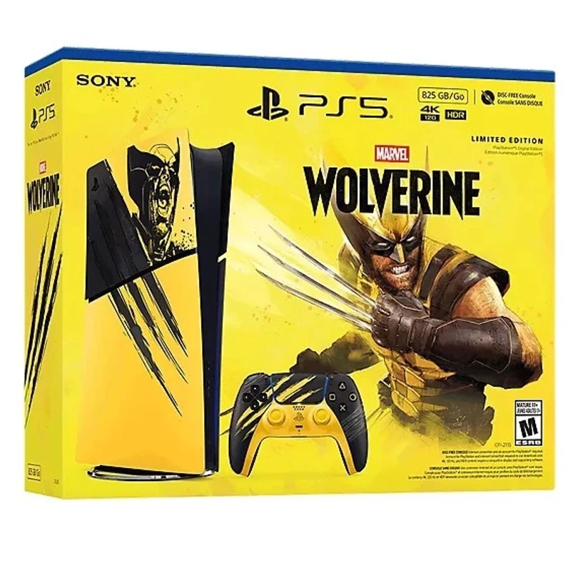 PS5 Digital Edition 825GB Marvel’s Wolverine Battle Limited Edition Bundle PS5 Console