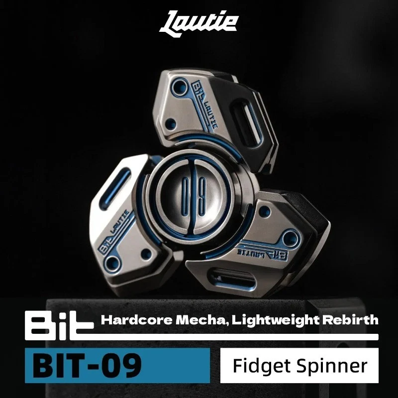 LAUTIE Bit09 Mechanical Style Titanium Blue Fidget Spinner